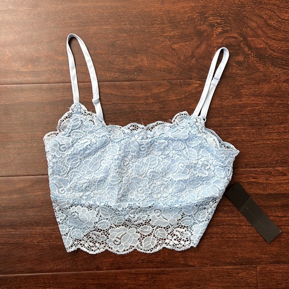 Love For Humanity Blue Lace Crop Top - Picture 4 of 8